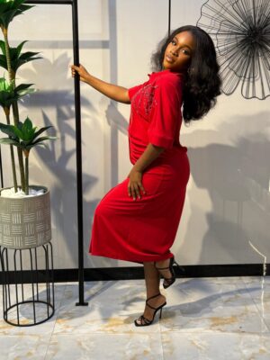 Scarlet Elegance Dress